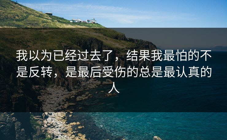 我以为已经过去了,结果我最怕的不是反转,是最后受伤的总是最认真的人 我以为已经过去了,结果我最怕的不是反转,是最后受伤的总是最认真的人